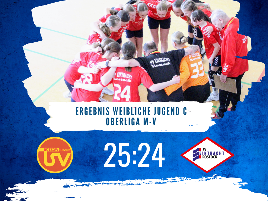 Starke Aufholjagd wird nicht belohnt – unsere C-Jugend unterliegt in Bützow knapp mit 24:25