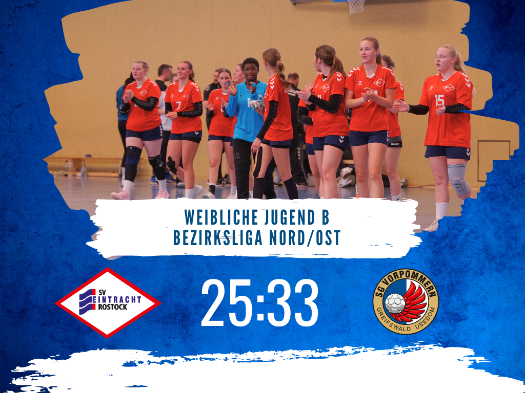 SV Eintracht Rostock kämpft tapfer, unterliegt aber der SG Vorpommern mit 25:33