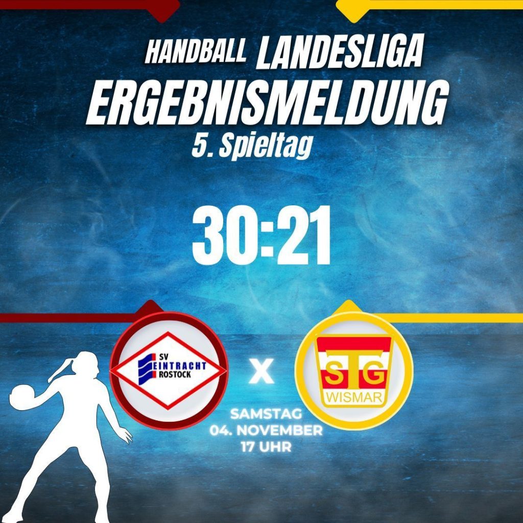 SV Eintracht Rostock - TSG Wismar 30:21 (15:11)